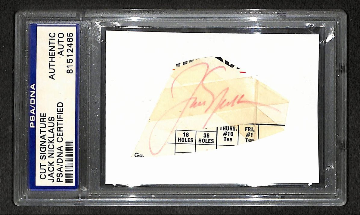 Jack Nicklaus Signed/Autographed Cut Signature Golf HOF PSA/DNA 210757