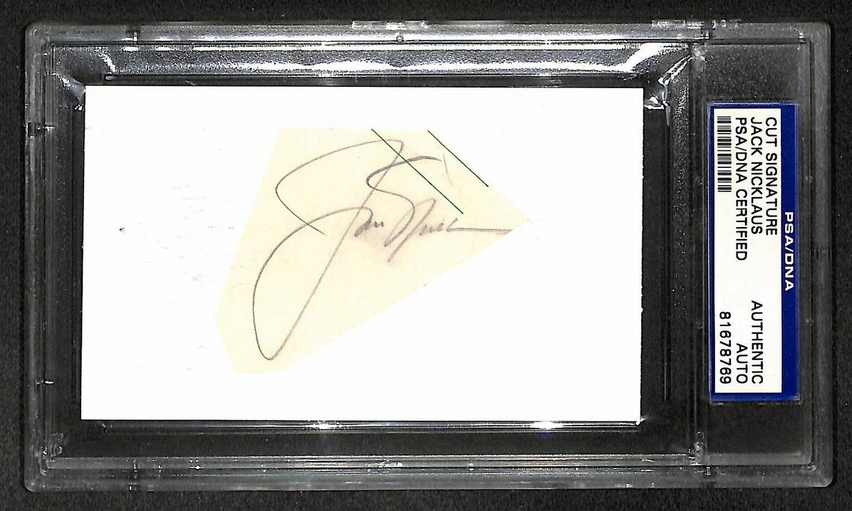 Jack Nicklaus Signed/Autographed Cut Signature Golf HOF PSA/DNA 210759