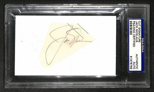 Jack Nicklaus Signed/Autographed Cut Signature Golf HOF PSA/DNA 210759