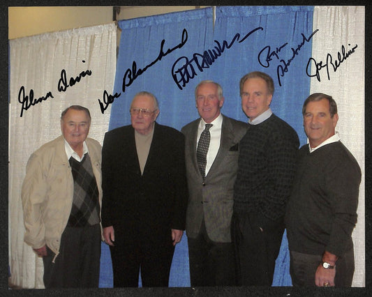 Davis, Blanchard, Dawkins, Bellino & Staubach HOF Signed 8x10 Photo PSA Letter