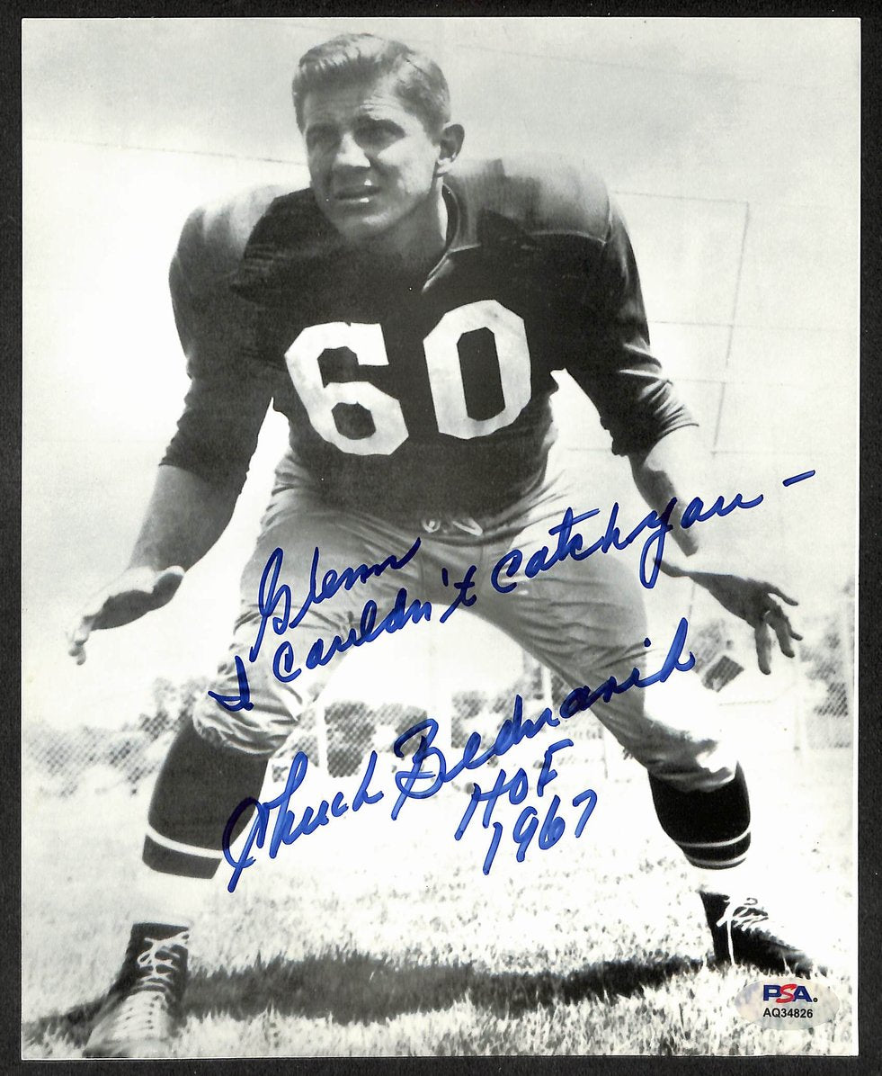 Chuck Bednarik HOF Eagles Signed/Autographed 8x10 Photo PSA/DNA 210786