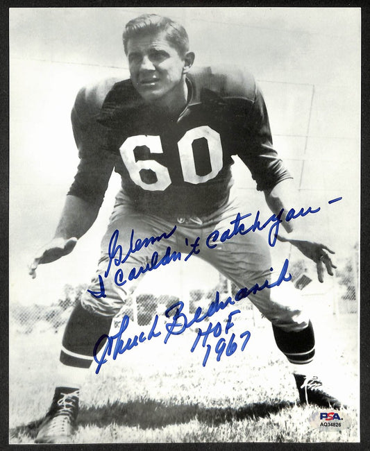 Chuck Bednarik HOF Eagles Signed/Autographed 8x10 Photo PSA/DNA 210786