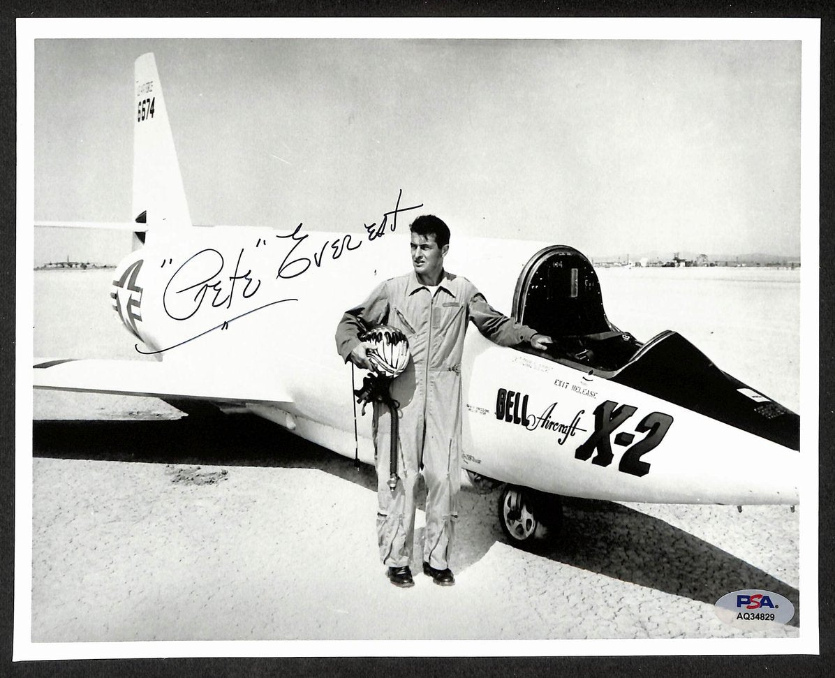 Frank K. "Pete" Everest Signed/Autographed 8x10 Photo Pilot PSA/DNA 210789