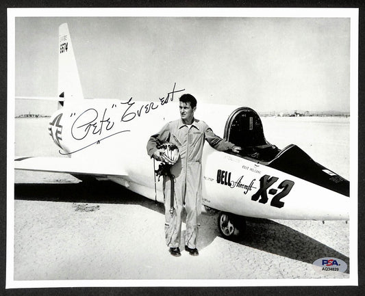 Frank K. "Pete" Everest Signed/Autographed 8x10 Photo Pilot PSA/DNA 210789