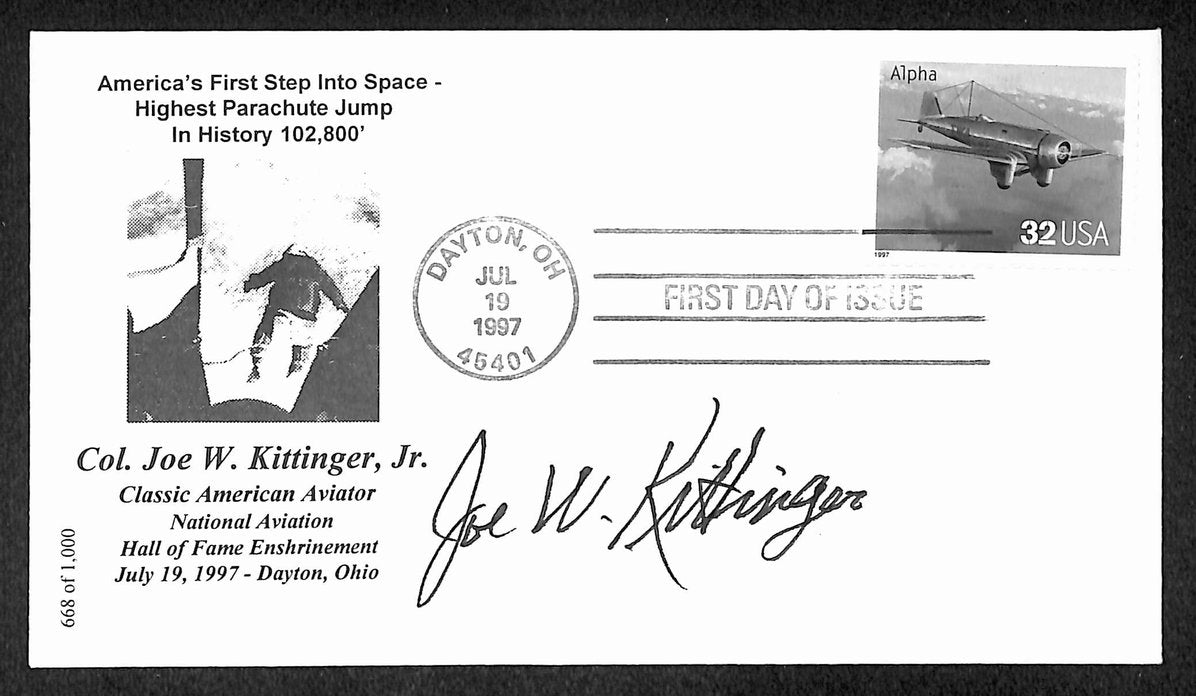 Joe W. Kittinger Signed/Autographed First Day Issue Envelope PSA/DNA 210797