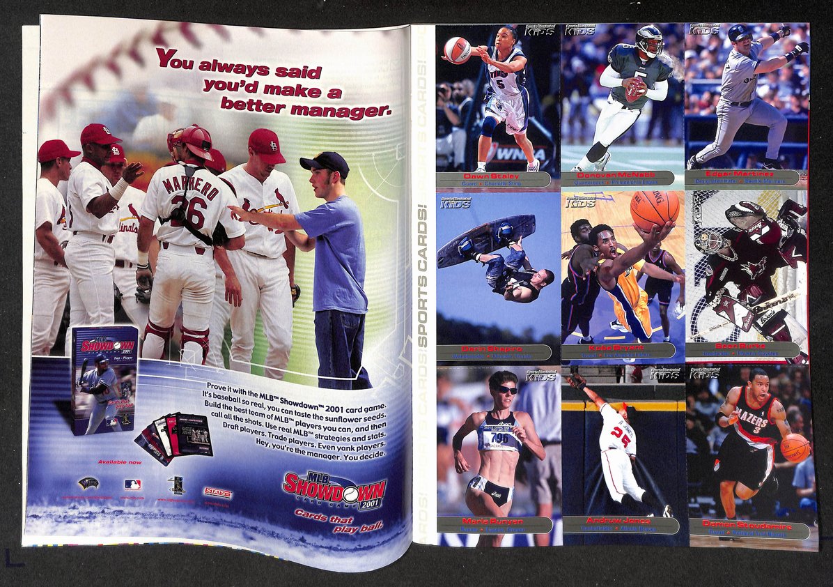 2001 Sports Illustrated Kids Tony Hawk Shawn White w/ Cards Kobe Bryant 211229