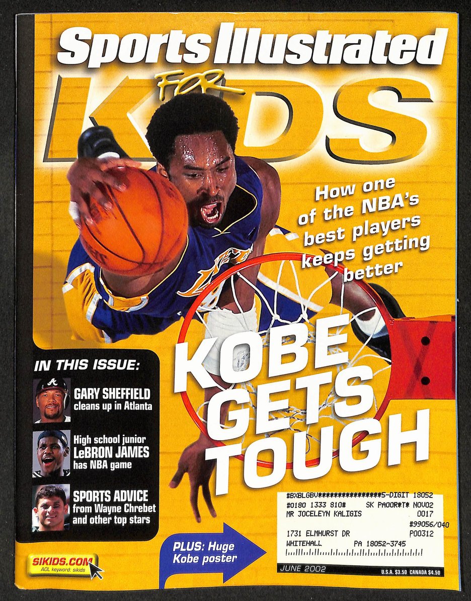 2002 Sports Illustrated Kids Kobe Bryant w/ Cards Tom Brady RC 211230