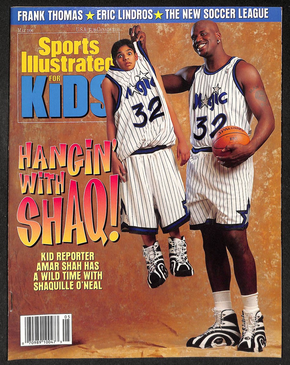 1996 Sports Illustrated Kids Shaquille O'Neal Newsstand w/ Cards 211232