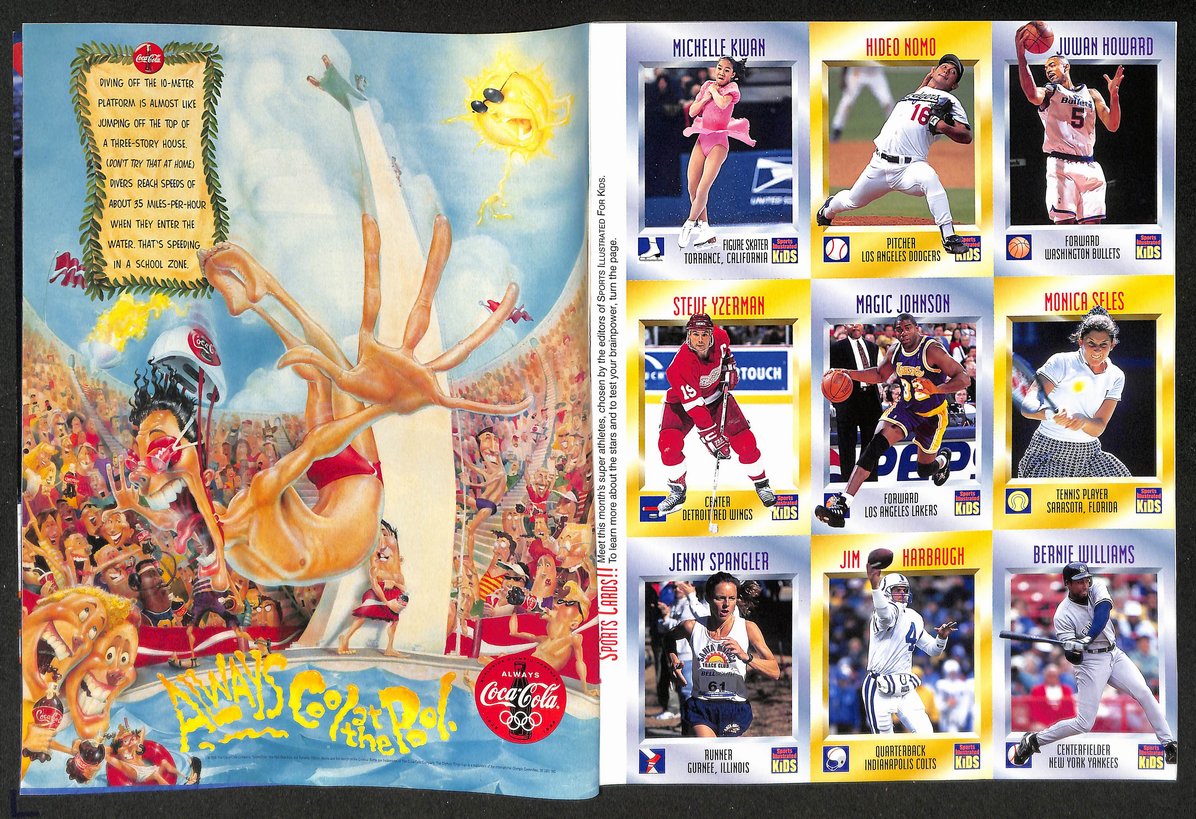 1996 Sports Illustrated Kids Shaquille O'Neal Newsstand w/ Cards 211232