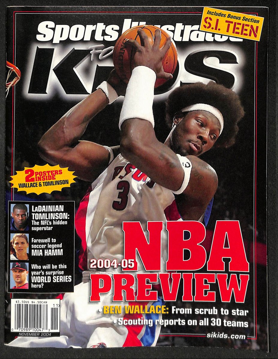 2004 Sports Illustrated Kids Ben Wallace Newsstand w/ Cards 211234