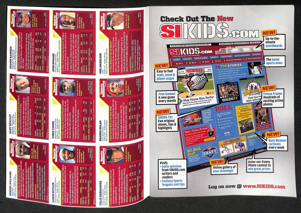 2007 Sports Illustrated Kids Newsstand w/ Cards Serena Williams 211236
