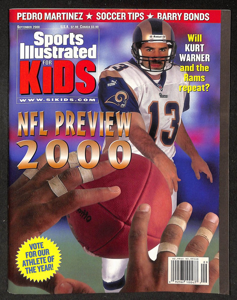 2000 Sports Illustrated Kids Kurt Warner Newsstand w/ Cards 211237