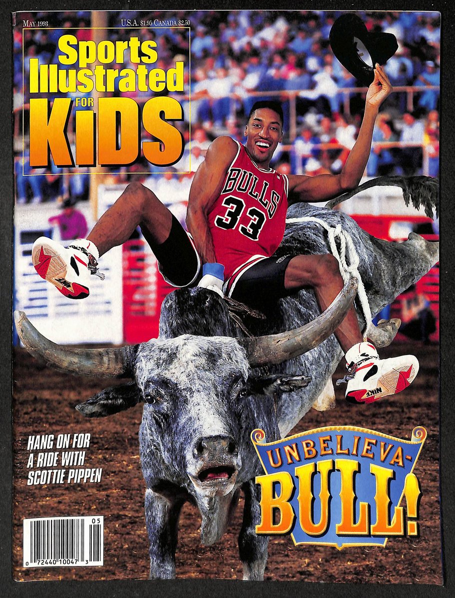 1993 Sports Illustrated Kids Scottie Pippen Newsstand w/ Cards Gretzky 211242