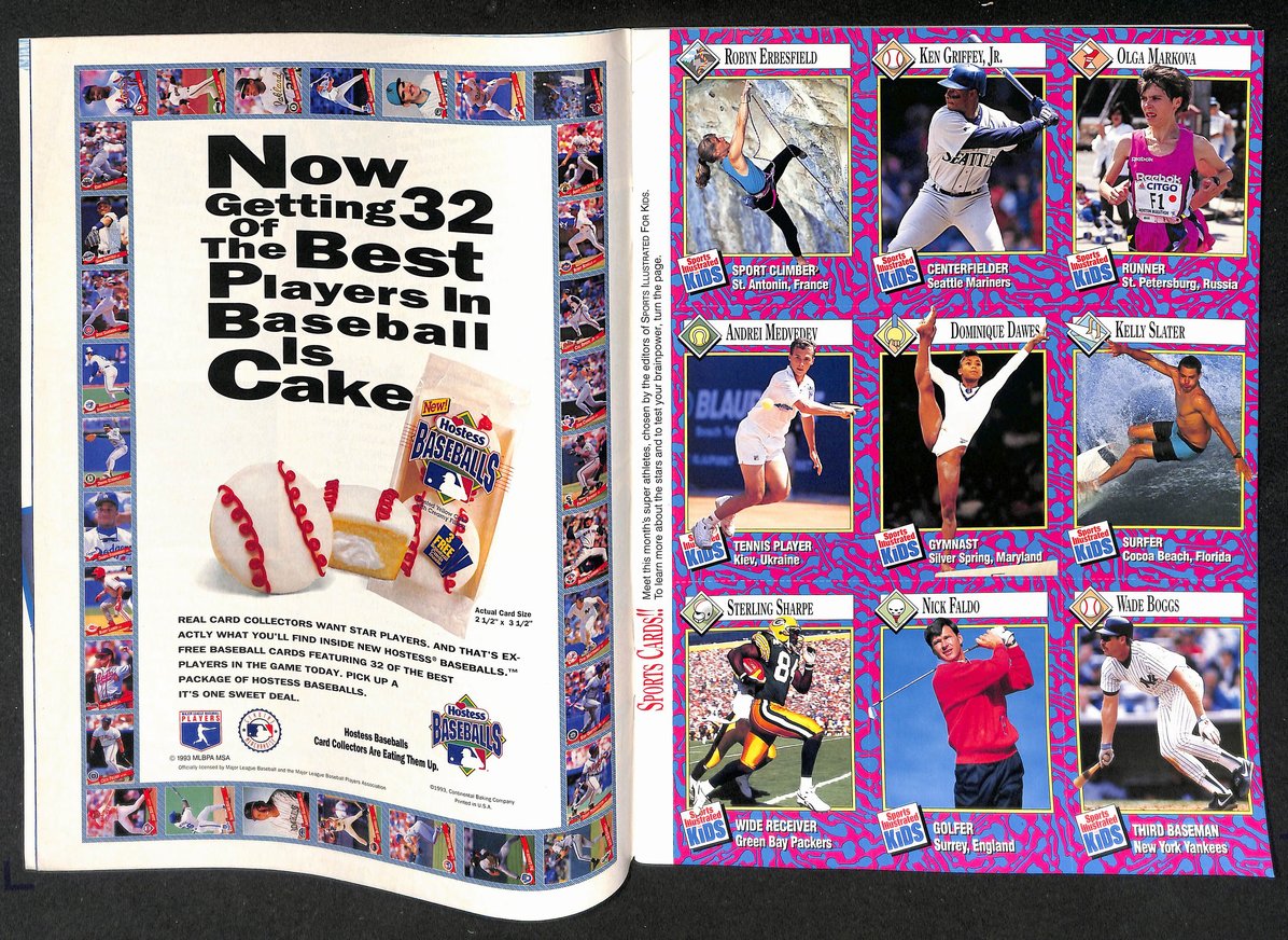 1993 Sports Illustrated Kids Barry Bonds Newsstand w/ Cards Kelly Slater 211247
