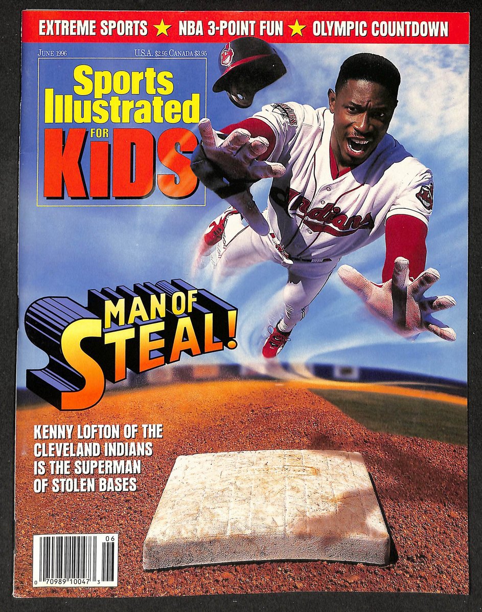 1996 Sports Illustrated Kids Kenny Lofton w/ 2 Sets of Cards Rodman 211249