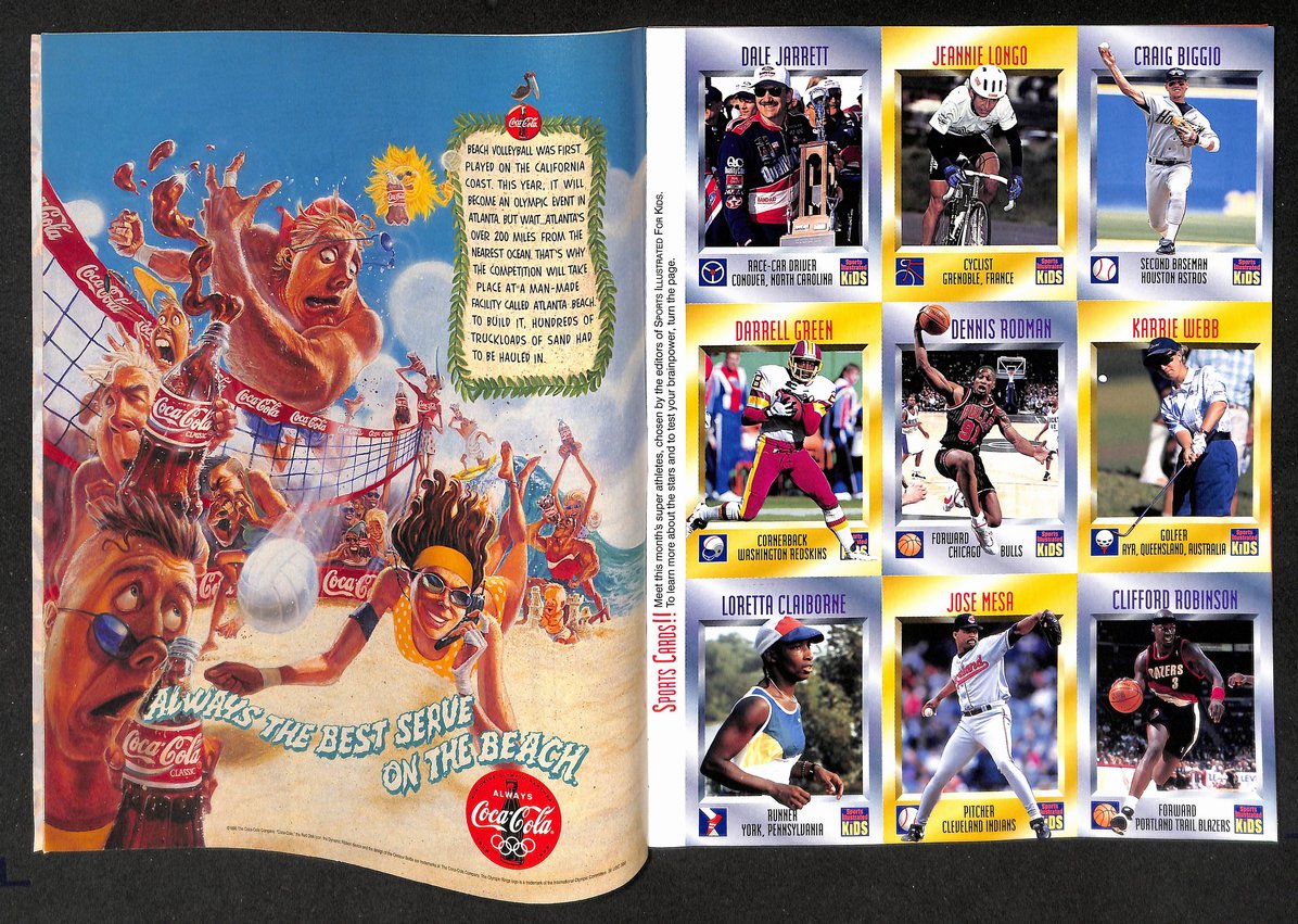 1996 Sports Illustrated Kids Kenny Lofton w/ 2 Sets of Cards Rodman 211249