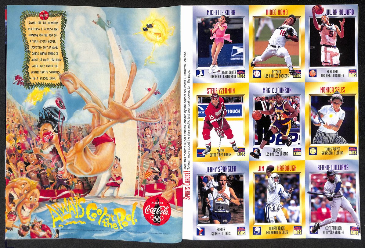 1996 Sports Illustrated Kids Shaquille O'Neal w/ 2 Sets of Cards Magic 211250