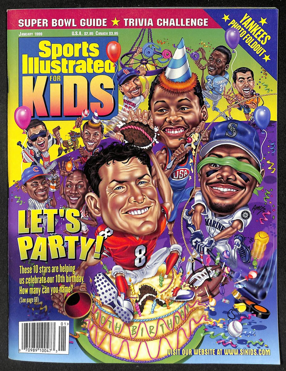 1999 Sports Illustrated Kids Newsstand w/ Cards Jagr Sanders 211252