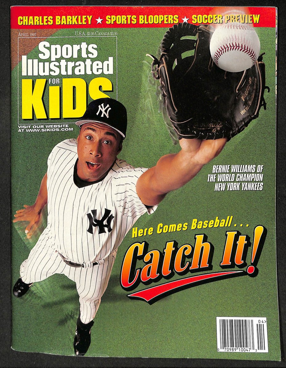 1997 Sports Illustrated Kids Bernie Williams No Label w/ Cards Jordan 211254