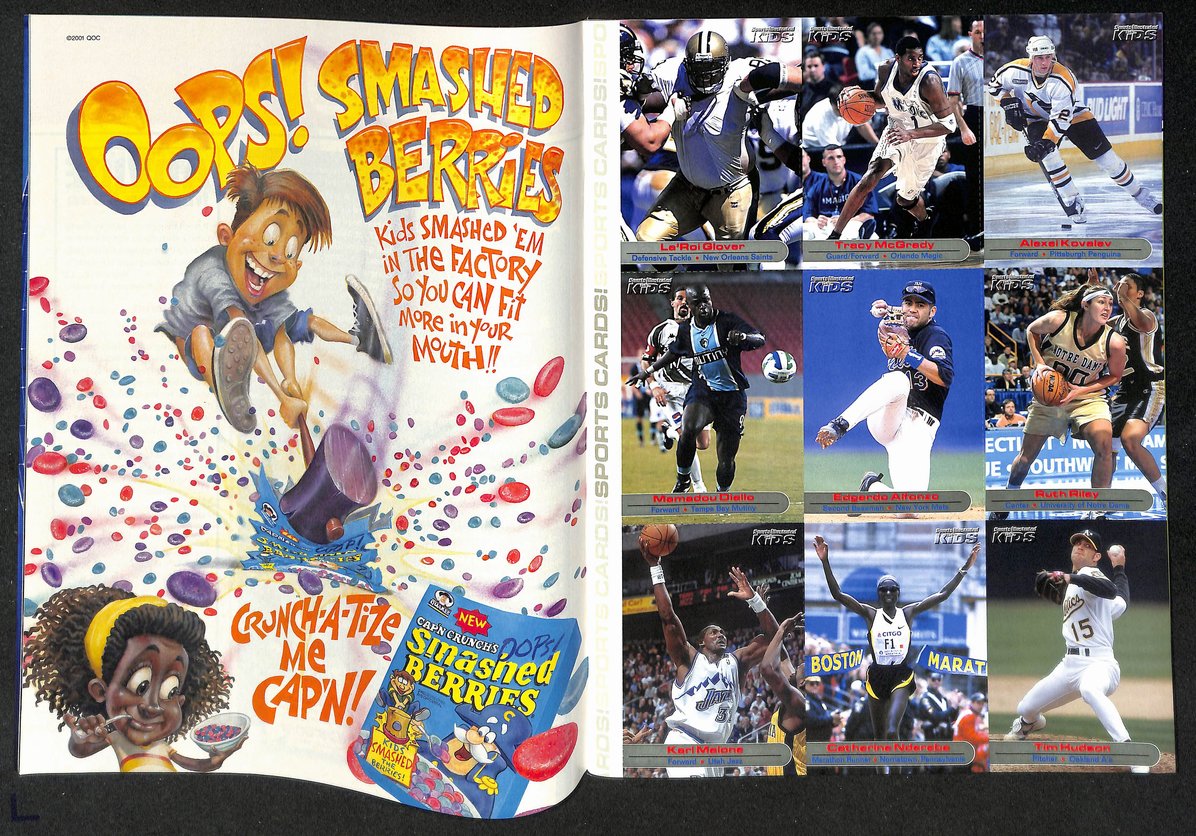 2001 Sports Illustrated Kids Alex Rodriguez Newsstand w/ Cards Malone 211257