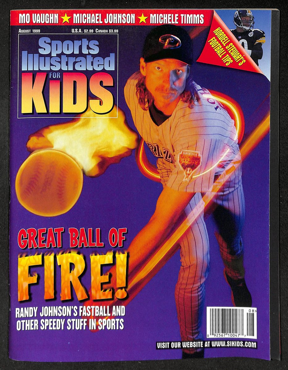 1999 Sports Illustrated Kids Randy Johnson Newsstand w/ Cards Vince Carter 11259