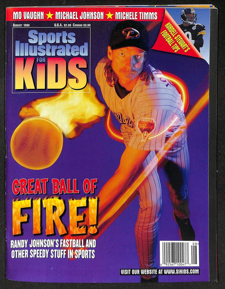 1999 Sports Illustrated Kids Randy Johnson Newsstand w/ Cards Vince Carter 11260