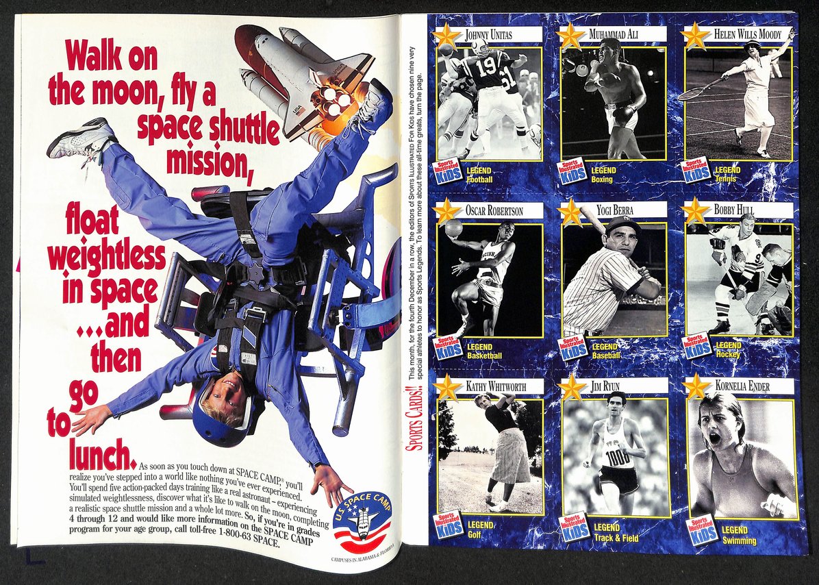 1993 Sports Illustrated Kids Lemieux Newsstand w/ Cards Ali Unitas Berra 211262