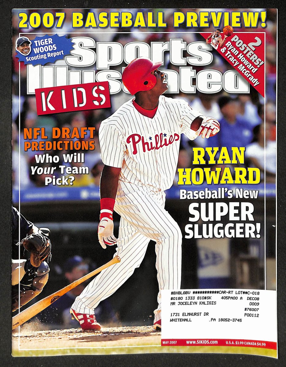2007 Sports Illustrated Kids Ryan Howard w/ Cards Kevin Durant 211267