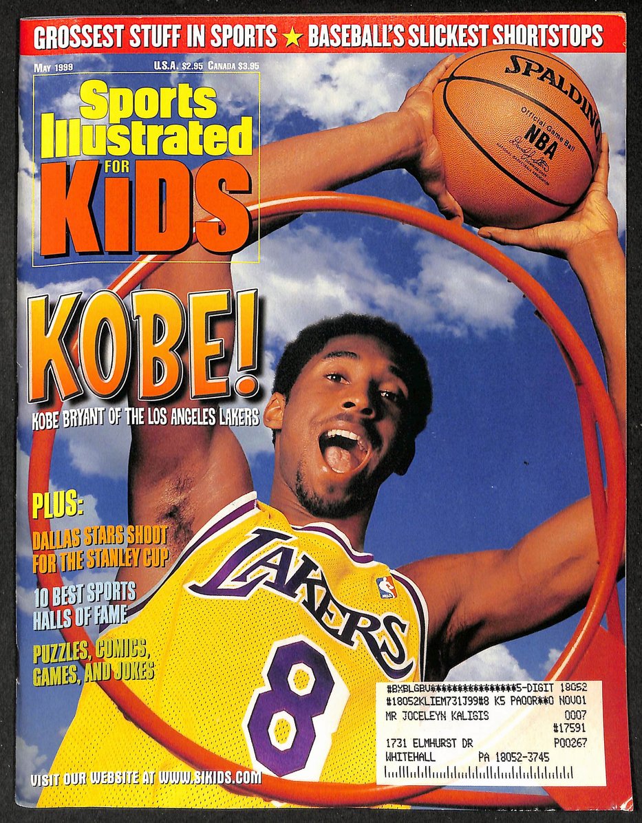 1999 Sports Illustrated Kids Kobe Bryant First Cover w/ Cards & Poster 211228