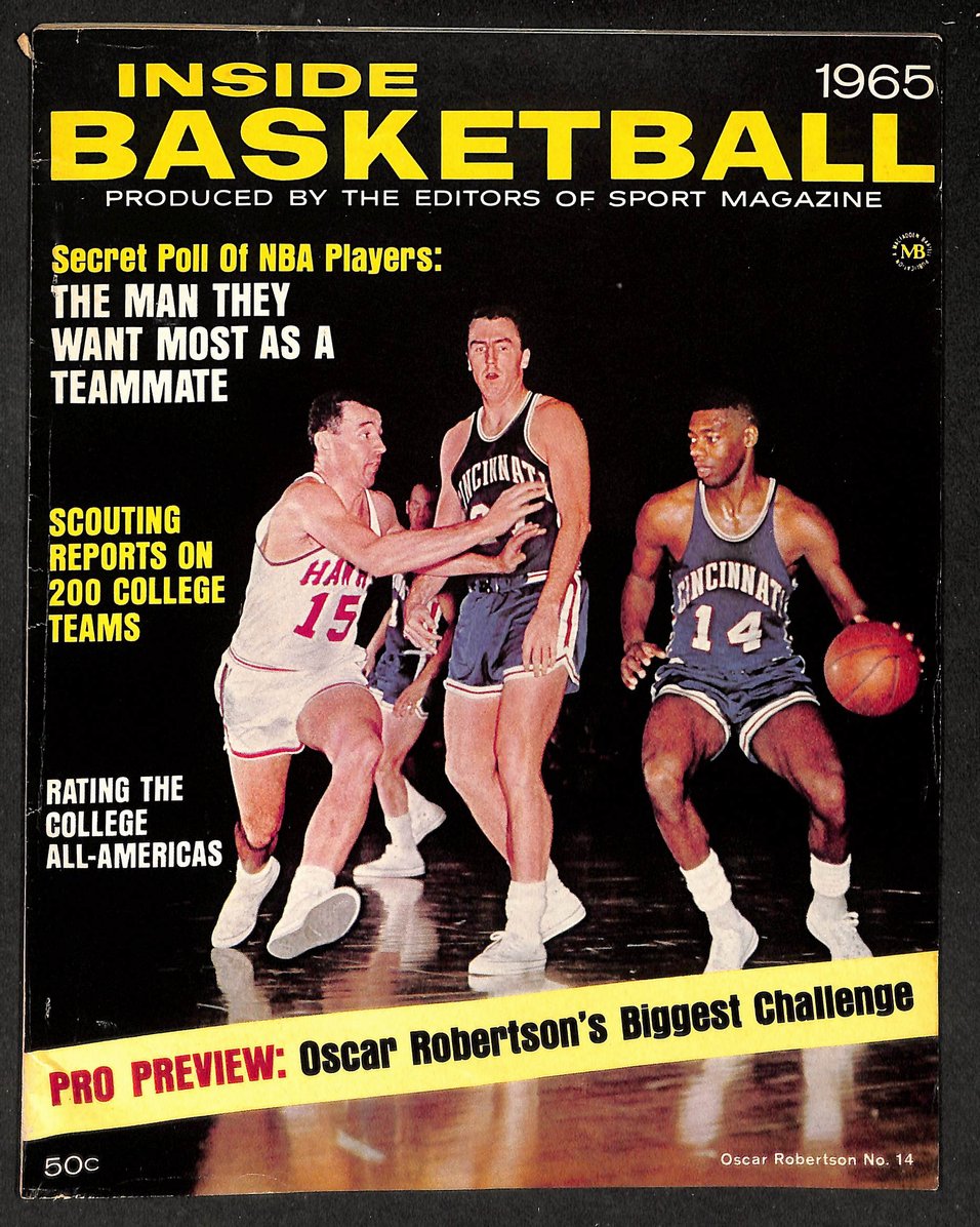 1965 Inside Basketball Annual Magazine Oscar Robertson HOF Royals Cover 210910