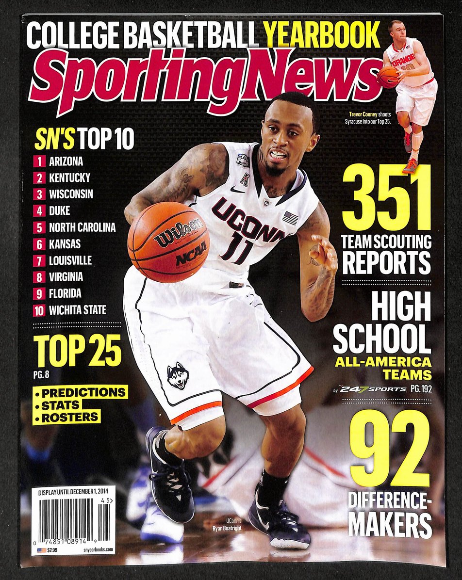 Lot of 6 Sporting News 2014-2019 College Basketball Yearbooks Embid 210917