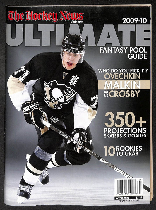 2009-10 Hockey News Ultimate Fantasy Guide Evgeni Malkin Penguins Cover 210927
