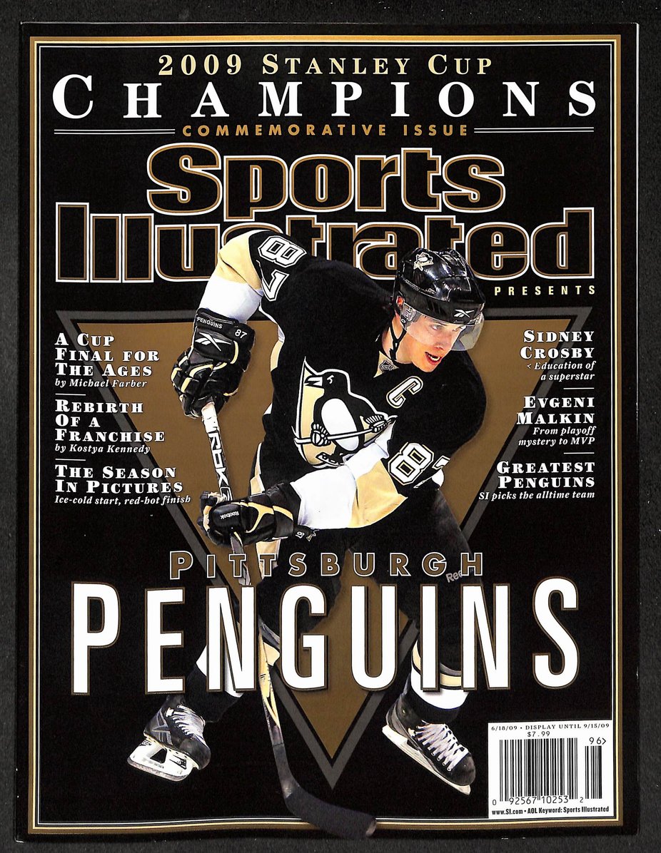 2009 Sports Illustrated Pittsburgh Penguins Stanley Cup Champions  Crosby 210929