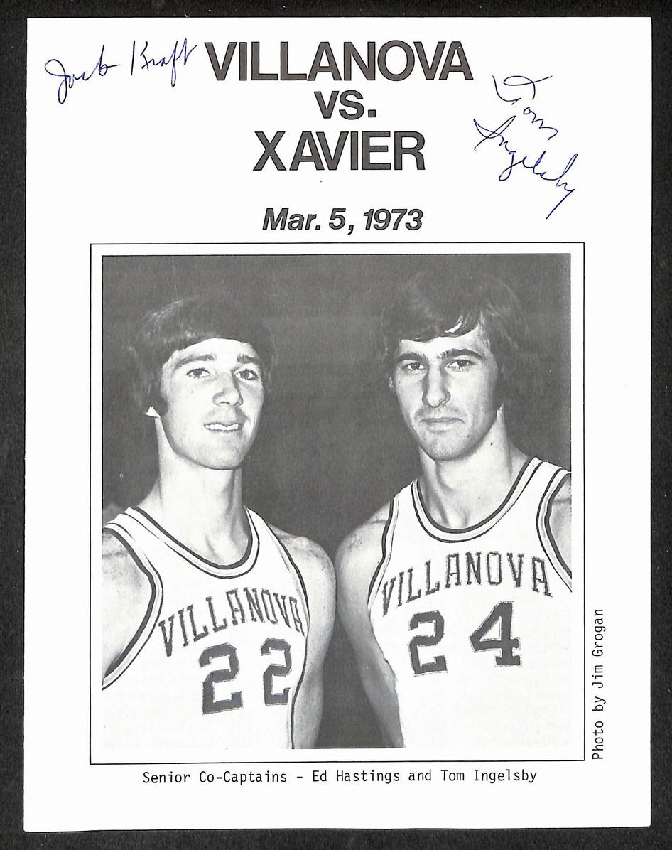 1973 Ingelsby/Kraft Signed Villanova vs Xavier NCAA Basketball Program 210940