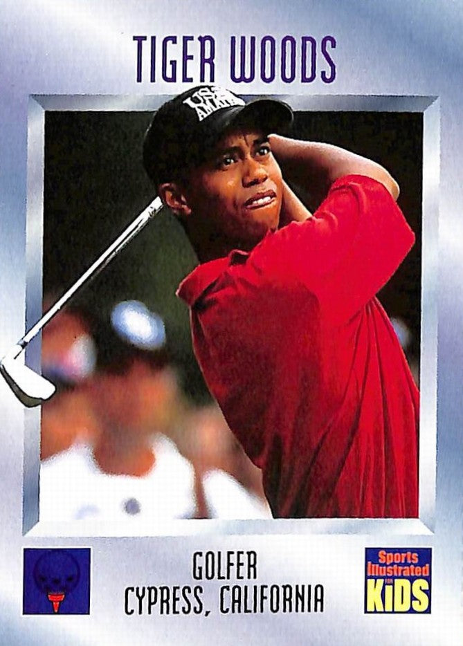 1996 Sports Illustrated For Kids 9 Card Uncut Sheet Tiger Woods RC 211271