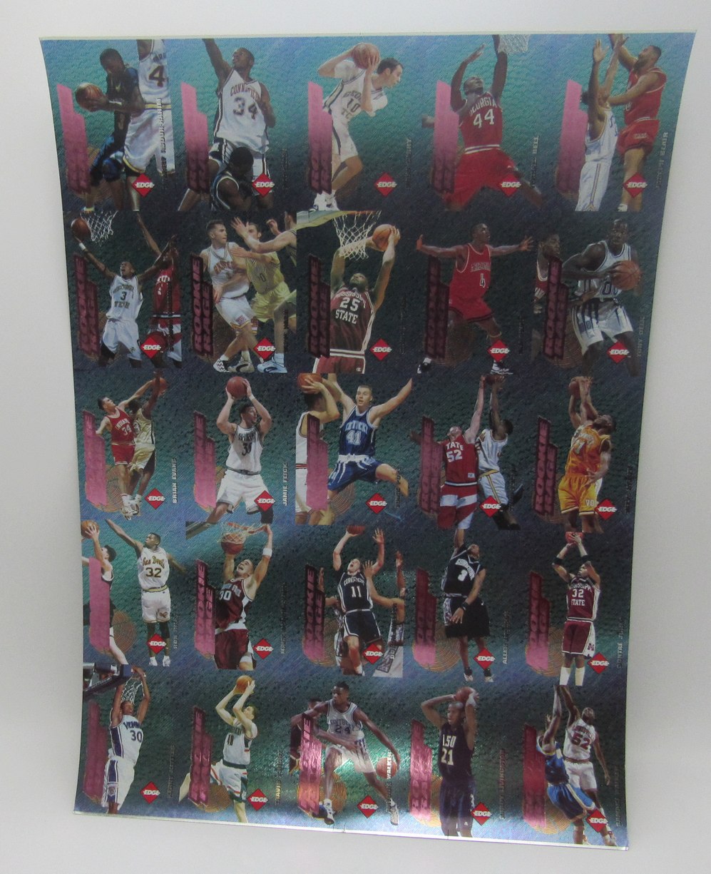 1996 Collectors Edge w/ 25 Card Uncut Sheet Iverson/Nash/Allen/Marbury RC 208117