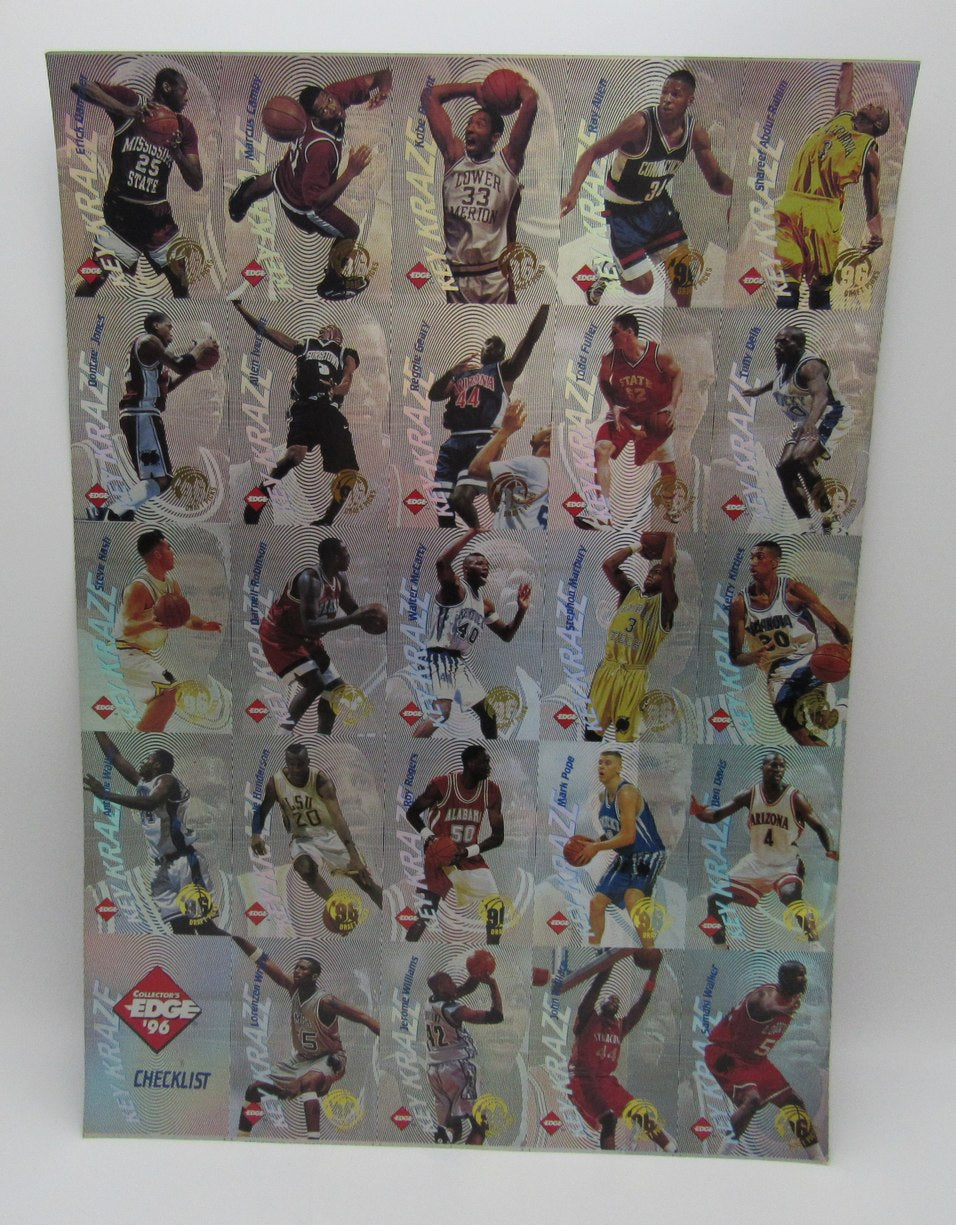 1996 Collectors Edge Key Kraze Full Uncut Sheet Kobe/Iverson/Nash RC 208118