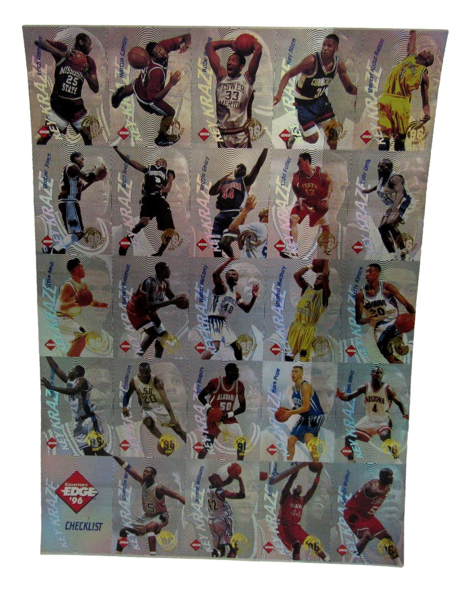 1996 Collectors Edge Key Kraze Full Uncut Sheet Kobe/Iverson/Nash RC 208118