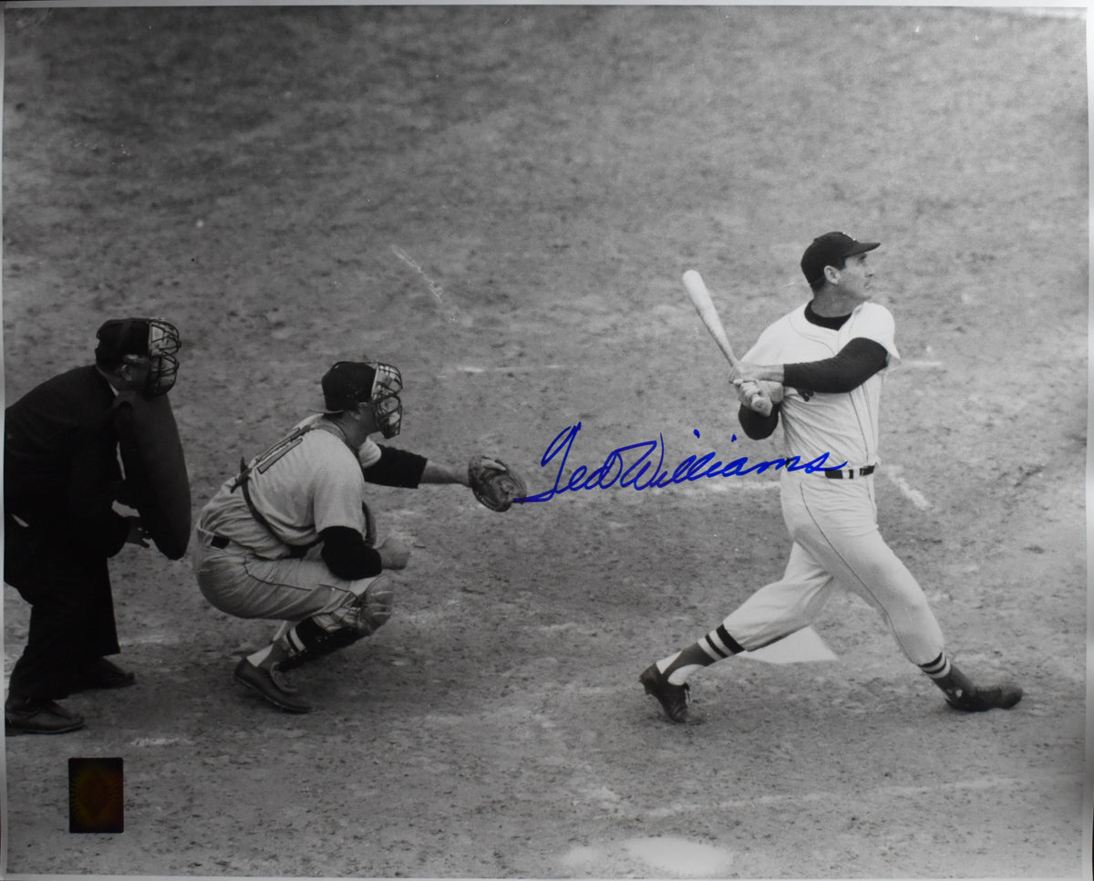 Ted Williams HOF Red Sox Signed 16x20 Photo Green Diamond Hologram TWF 209975