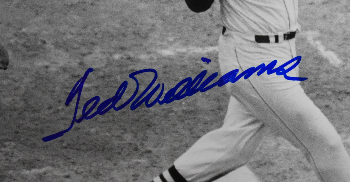 Ted Williams HOF Red Sox Signed 16x20 Photo Green Diamond Hologram TWF 209976