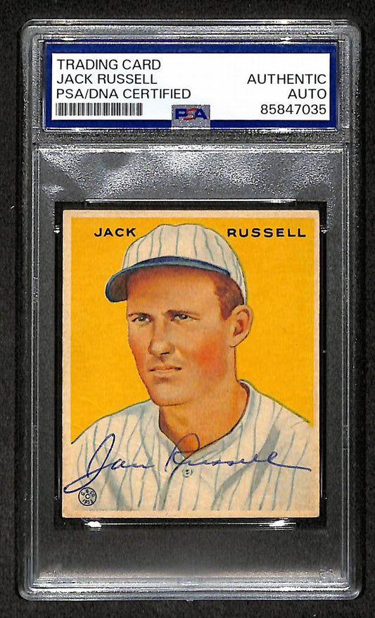 Jack Russell 1933 Goudey Card #123 Signed/Autographed PSA/DNA 210594