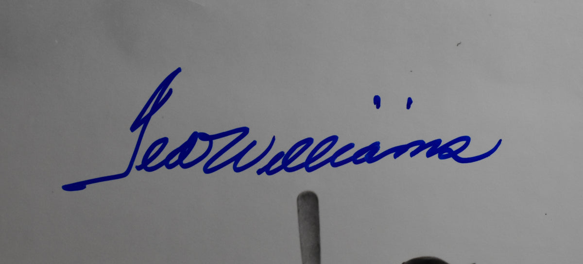 Ted Williams HOF Red Sox Signed 16x20 Photo Green Diamond Hologram TWF 209984