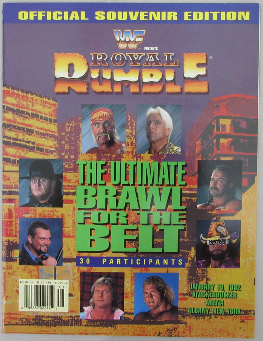 1/19/1992 WWF Royal Rumble Program Hulk Hogan/Ric Flair on Cover 210262