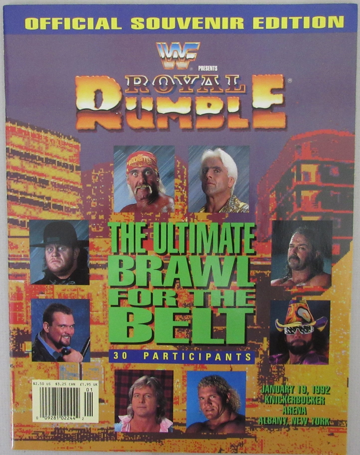 1/19/1992 WWF Royal Rumble Program Hulk Hogan/Ric Flair on Cover 210263