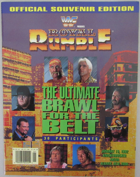1/19/1992 WWF Royal Rumble Program Hulk Hogan/Ric Flair on Cover 210263