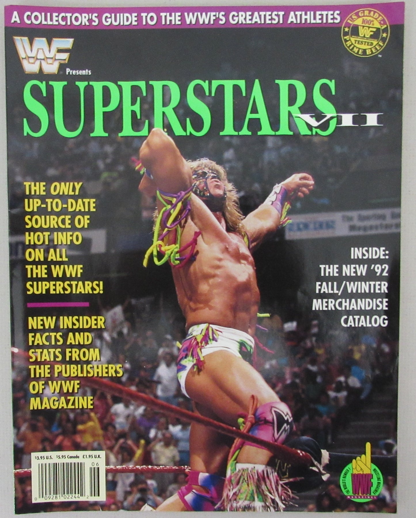 1992 WWF Superstars VII Magazine Ultimate Warrior on Cover NOLABEL 210264