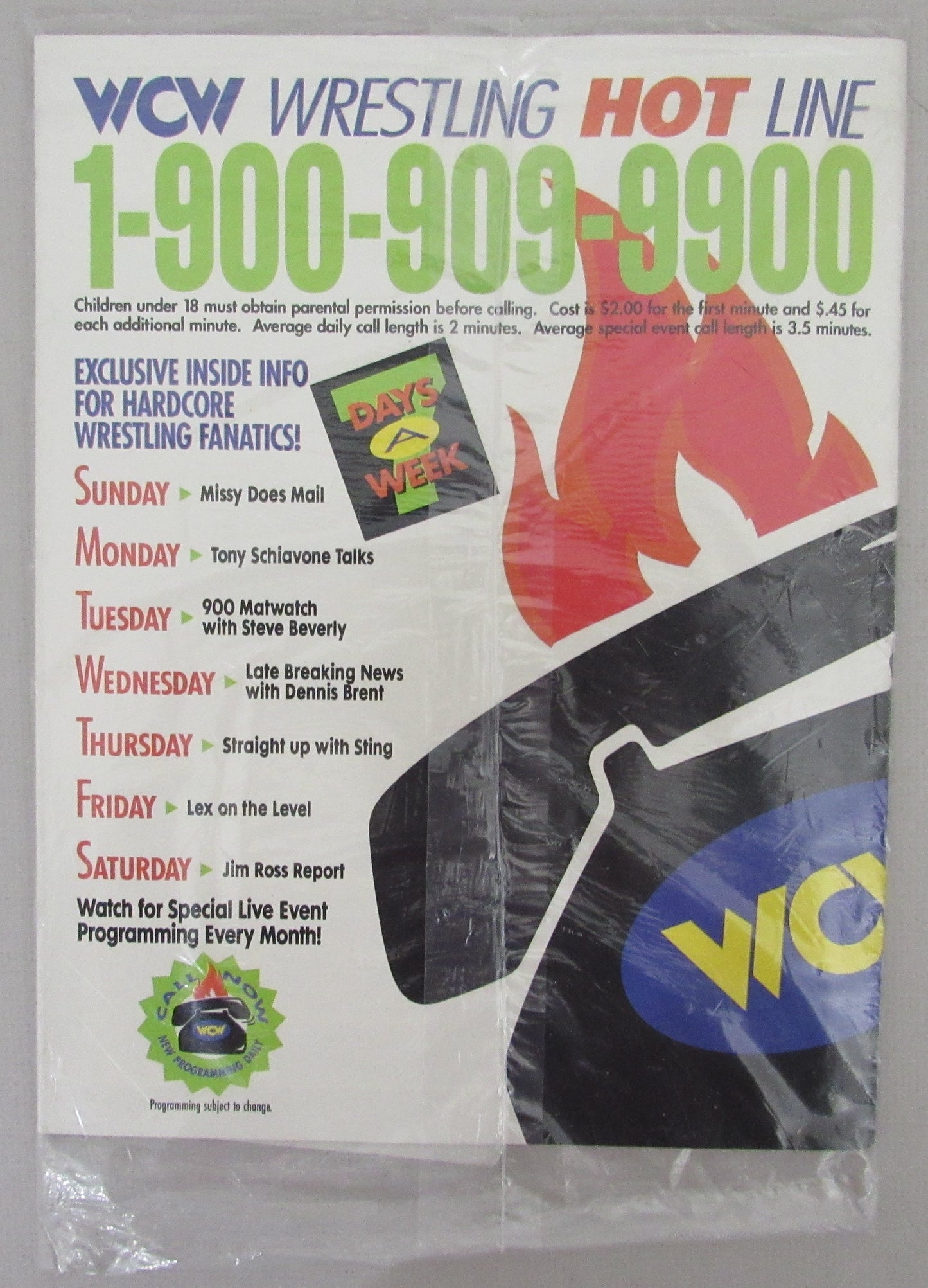 January 1992 WCW World Championshiop Wrestling Magazine Sting on Cover 210265