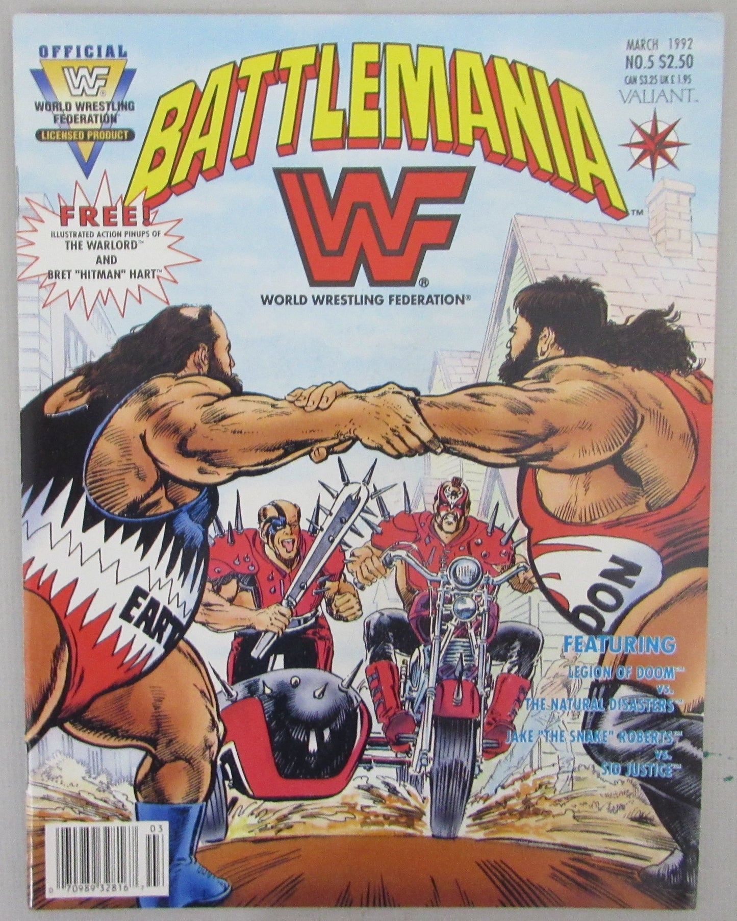 March 1992 No. 5 WWF Battlemania Comic Book NOLABEL 210269