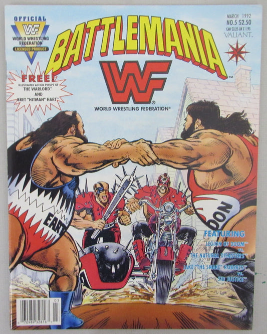 March 1992 No. 5 WWF Battlemania Comic Book NOLABEL 210269