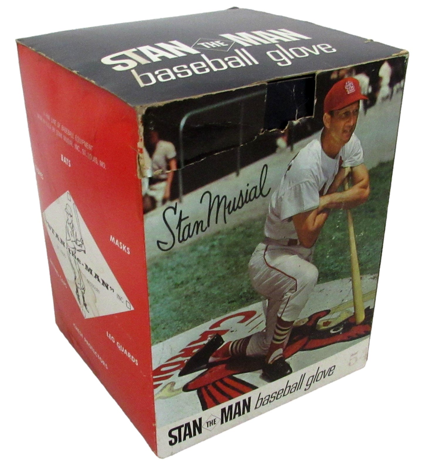 Vintage Stan Williams "Stan The Man" Baseball Glove Empty Box 7.5w x 10h x 7.5d